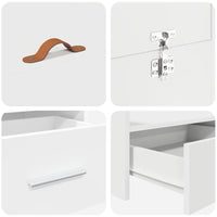 vidaXL Struttura letto con contenitore Bianco 140 x 190 cm