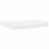 vidaXL Struttura letto con contenitore Bianco 140 x 190 cm