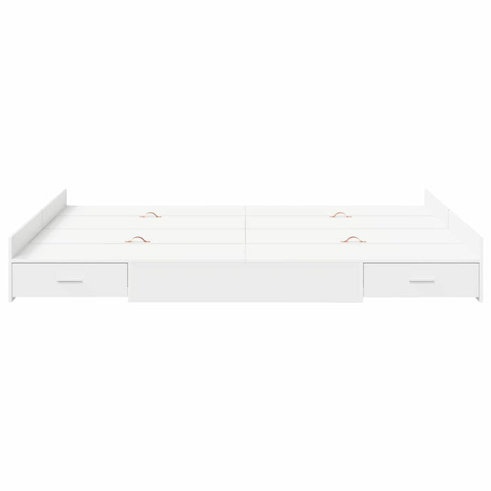 vidaXL Struttura letto con contenitore Bianco 140 x 190 cm