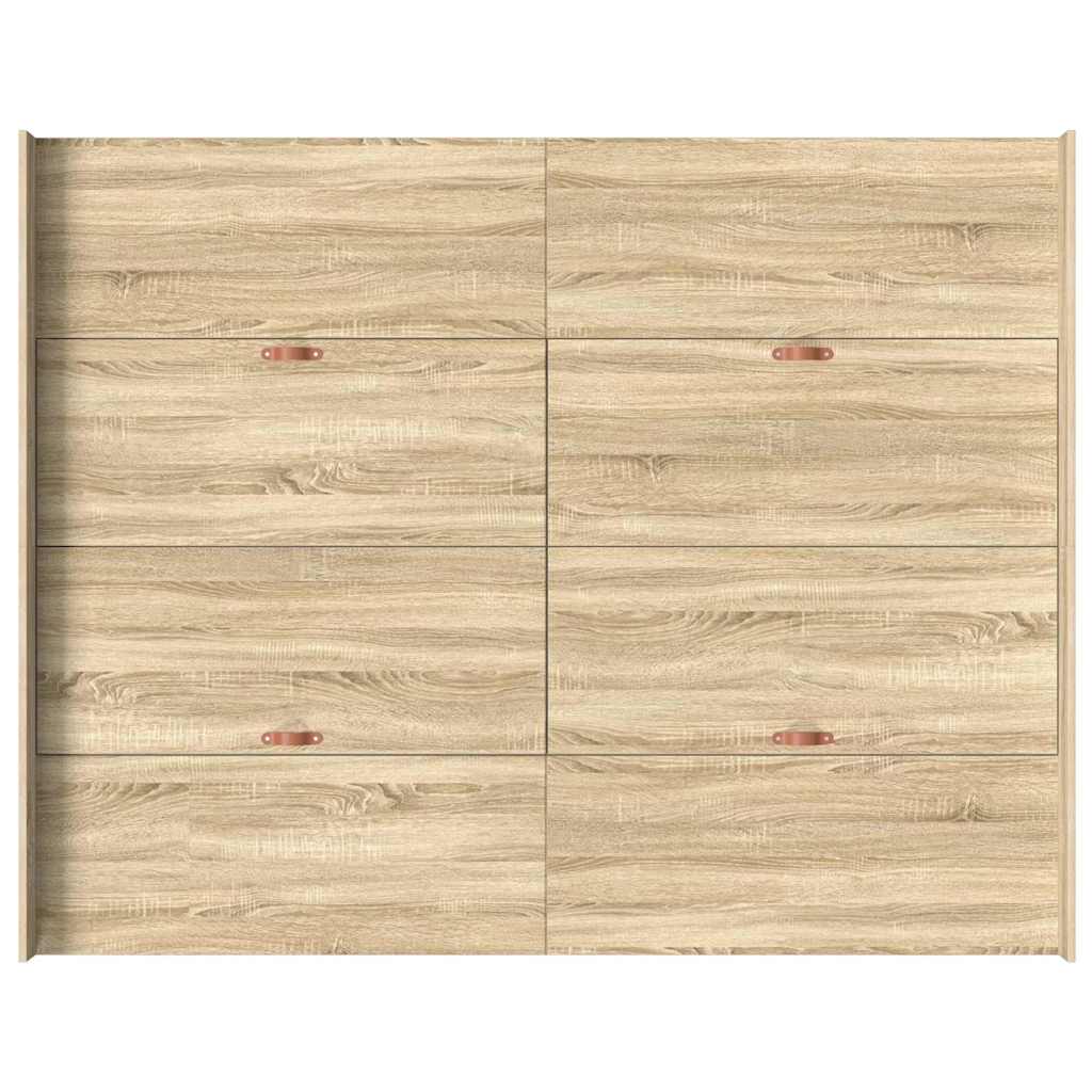 vidaXL Struttura letto con contenitore rovere sonoma 140 x 190 cm