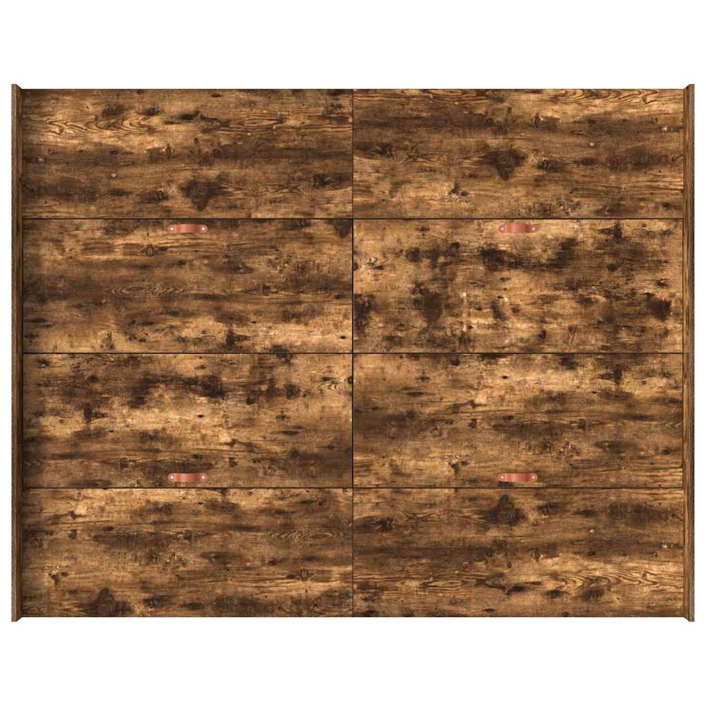 vidaXL Struttura letto con contenitore Rovere fumo 140 x 190 cm