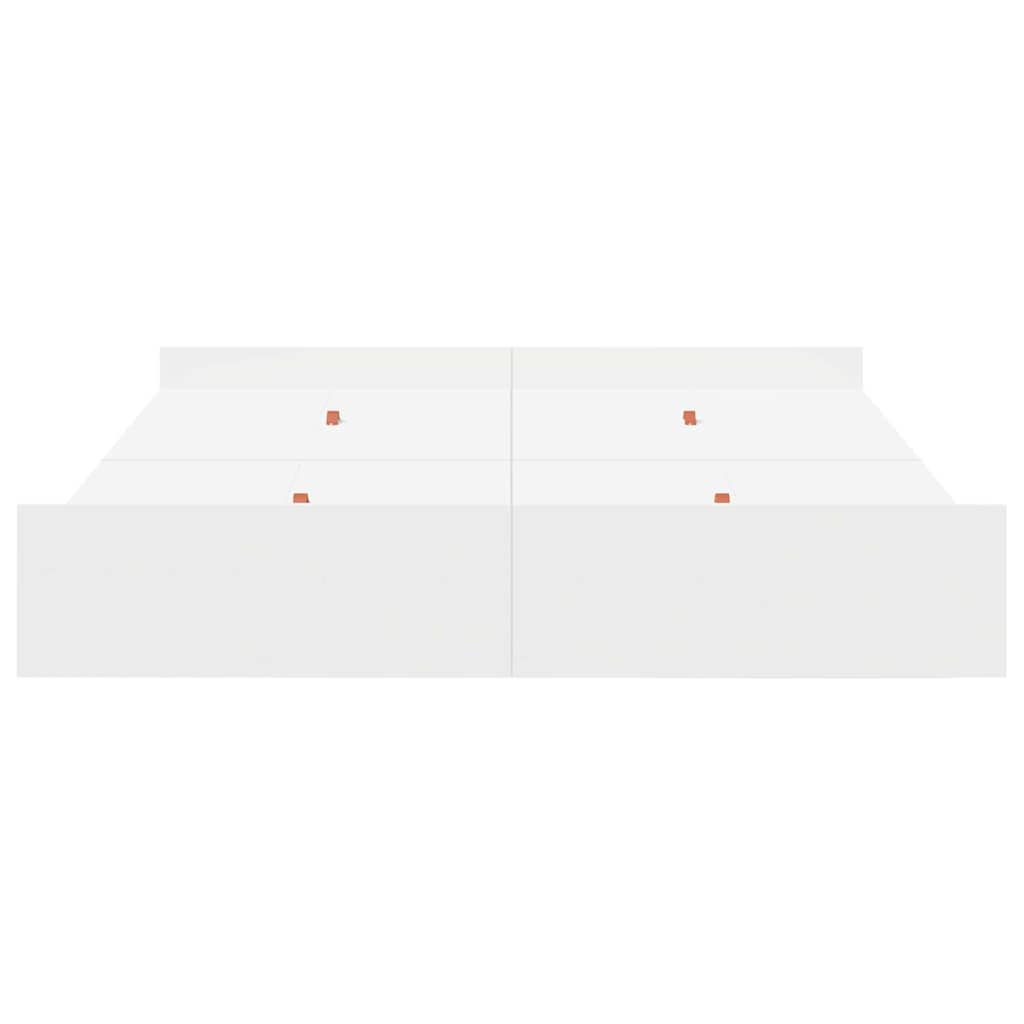 vidaXL Struttura letto con contenitore Bianco 135 x 190 cm