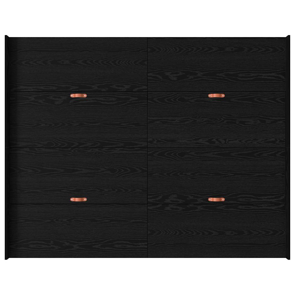 vidaXL Struttura letto con contenitore Rovere nero 135 x 190 cm