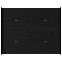 Struttura letto con contenitore Rovere Nero 135 x 190 cm 3335318