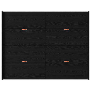 Struttura letto con contenitore Rovere Nero 135 x 190 cm 3335318