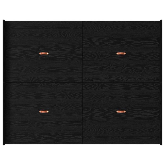 Struttura letto con contenitore Rovere Nero 135 x 190 cm 3335318