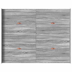 vidaXL Struttura letto con contenitore Grigio sonoma 135 x 190 cm