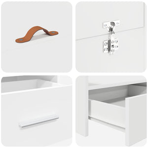 vidaXL Struttura letto con contenitore Bianco 120 x 190 cm