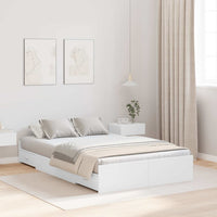 vidaXL Struttura letto con contenitore Bianco 120 x 190 cm