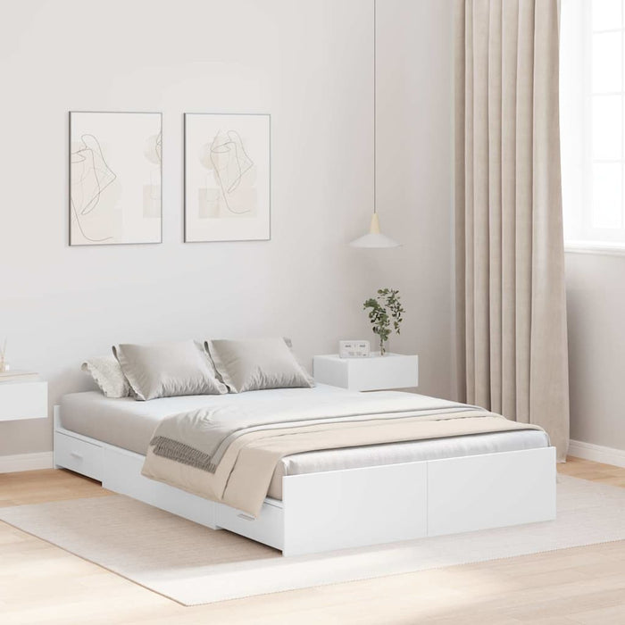 vidaXL Struttura letto con contenitore Bianco 120 x 190 cm