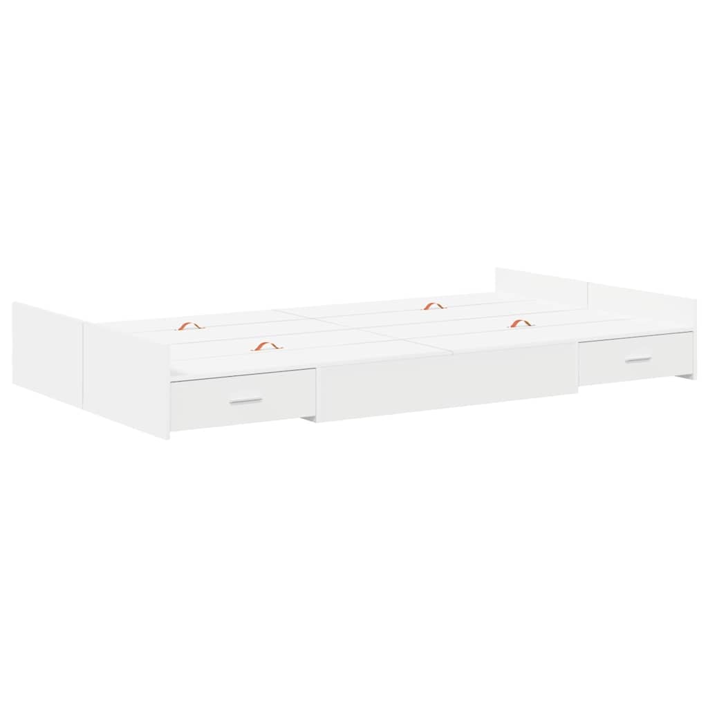 vidaXL Struttura letto con contenitore Bianco 120 x 190 cm
