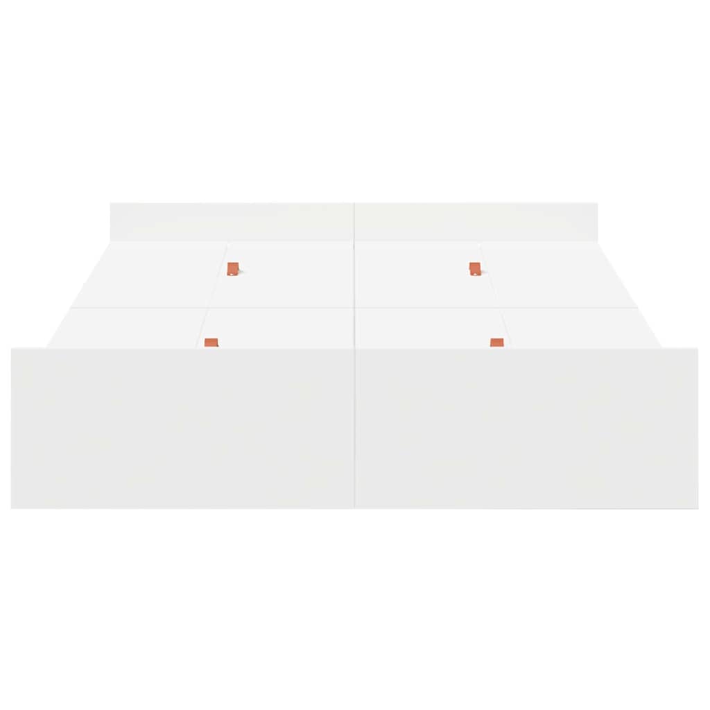 vidaXL Struttura letto con contenitore Bianco 120 x 190 cm