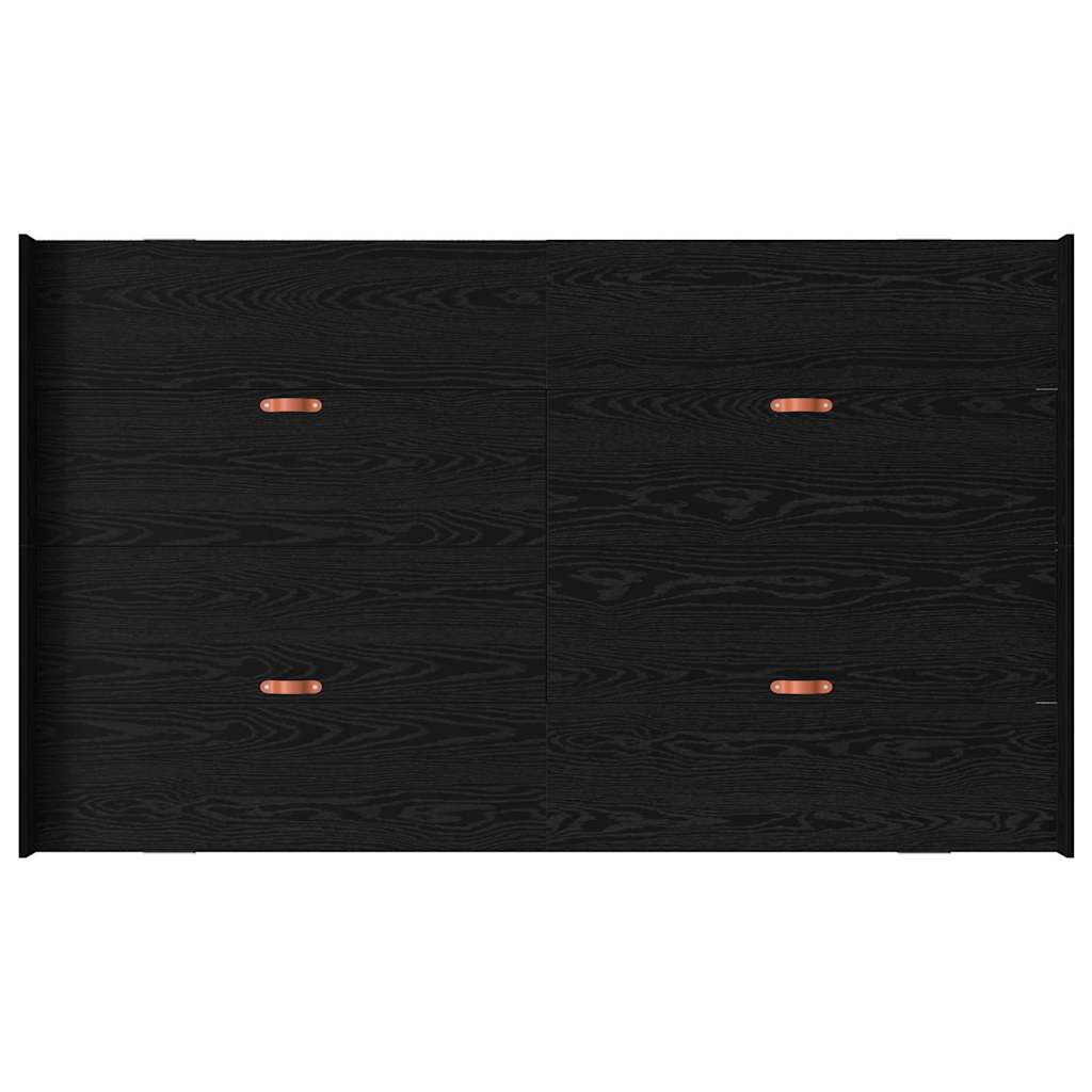 vidaXL Struttura letto con contenitore Rovere nero 120 x 190 cm