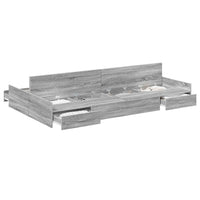 vidaXL Struttura letto con contenitore Grigio sonoma 120 x 190 cm