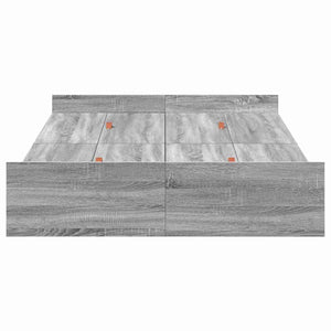 vidaXL Struttura letto con contenitore Grigio sonoma 120 x 190 cm