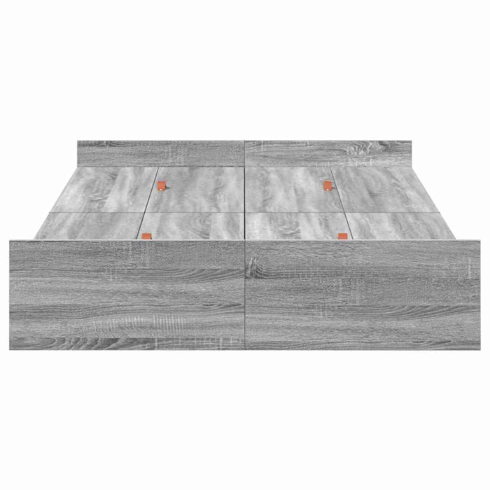 vidaXL Struttura letto con contenitore Grigio sonoma 120 x 190 cm