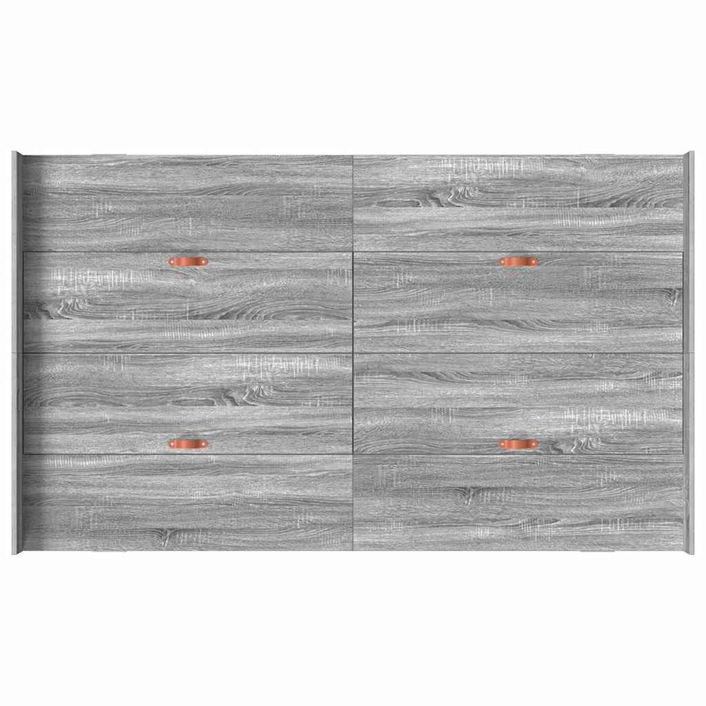 vidaXL Struttura letto con contenitore Grigio sonoma 120 x 190 cm