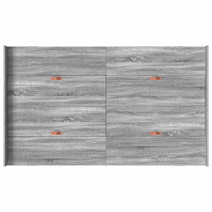 vidaXL Struttura letto con contenitore Grigio sonoma 120 x 190 cm