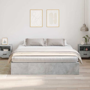 Struttura letto con contenitore Grigio cemento 200 x 200 cm 3335360