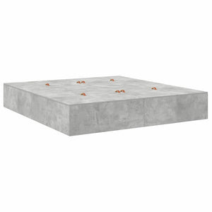 Struttura letto con contenitore Grigio cemento 200 x 200 cm 3335360