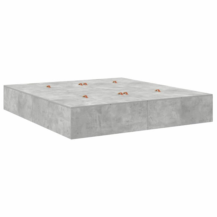 Struttura letto con contenitore Grigio cemento 200 x 200 cm 3335360