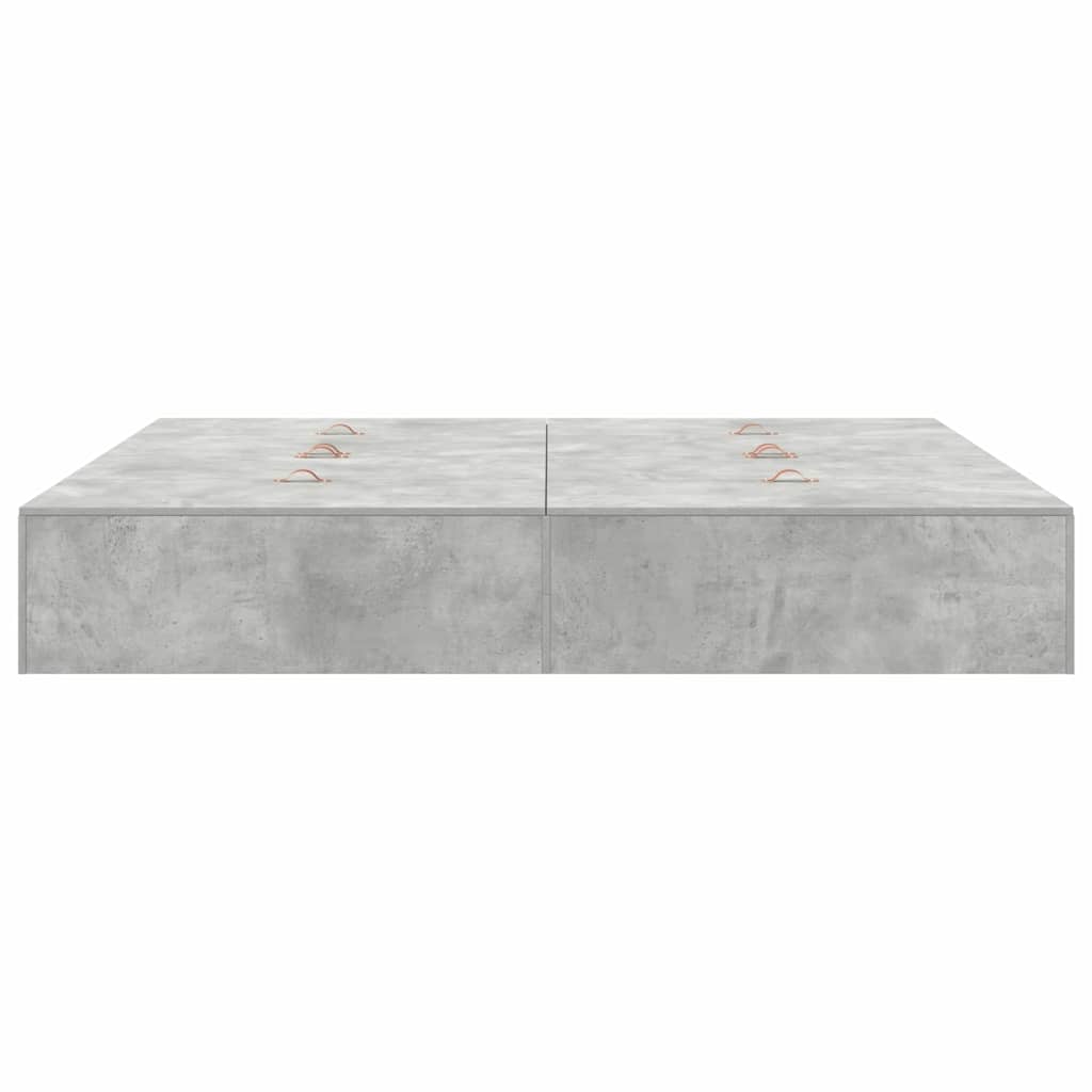 Struttura letto con contenitore Grigio cemento 200 x 200 cm 3335360