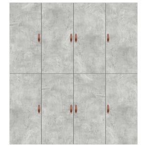 Struttura letto con contenitore Grigio cemento 200 x 200 cm 3335360