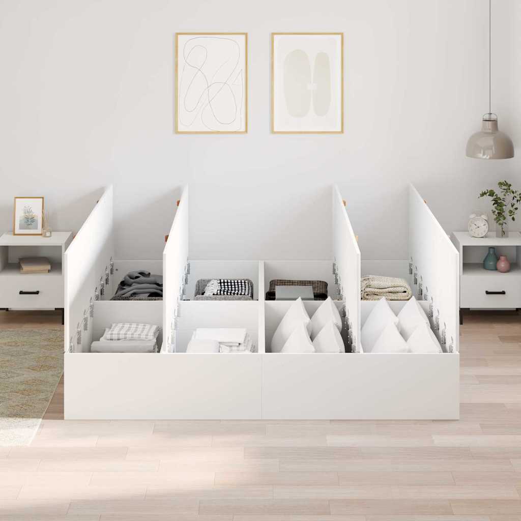 vidaXL Struttura letto con contenitore Bianco 180 x 200 cm