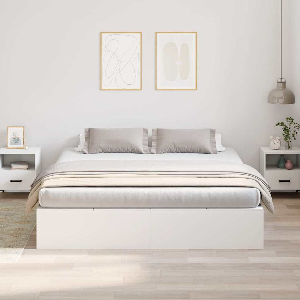 vidaXL Struttura letto con contenitore Bianco 180 x 200 cm