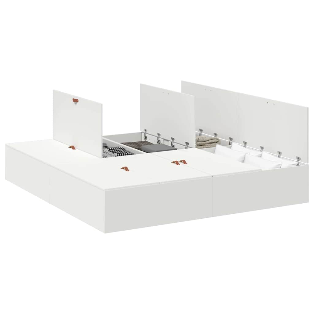 vidaXL Struttura letto con contenitore Bianco 180 x 200 cm