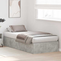 Struttura letto con contenitore Grigio cemento 90 x 190 cm 3335408