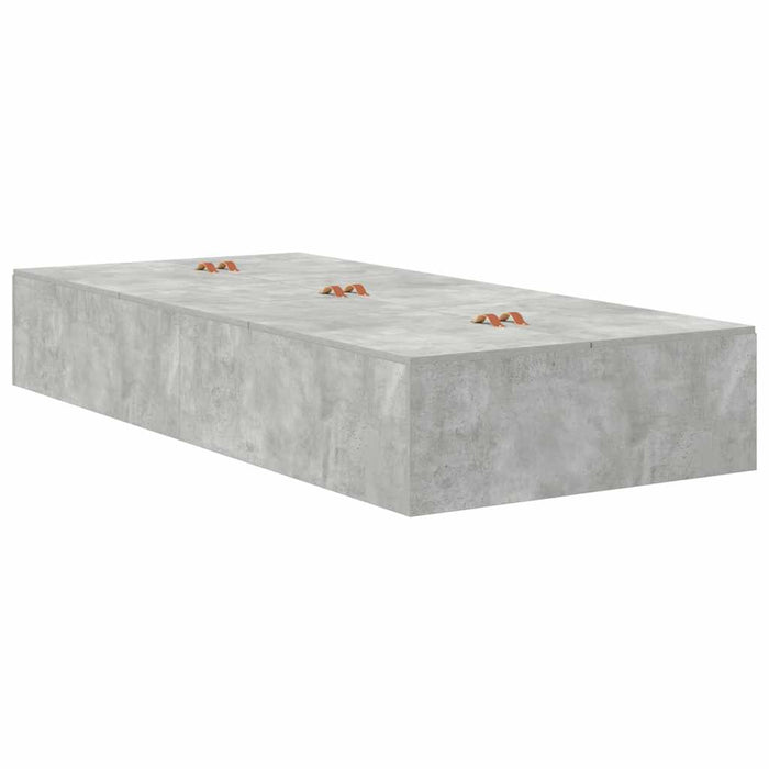 Struttura letto con contenitore Grigio cemento 90 x 190 cm 3335408