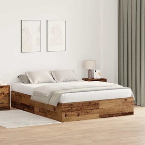 Struttura letto con contenitore Legno vecchio 140 x 190 cm 3335435