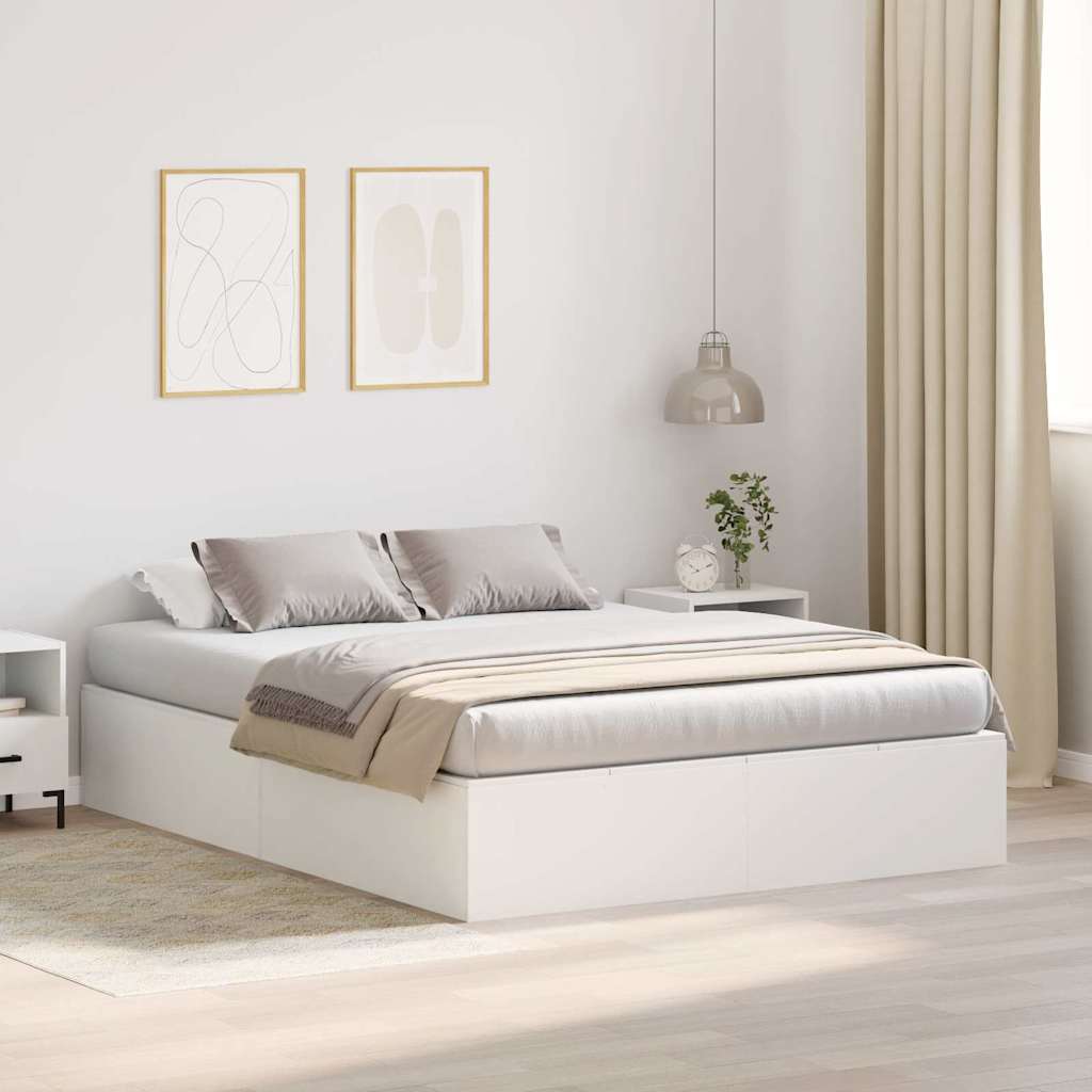 Struttura letto con contenitore Bianco 135 x 190 cm 3335437