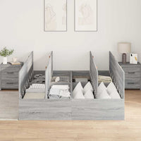 Struttura letto con contenitore Grigio Sonoma 135 x 190 cm 3335442