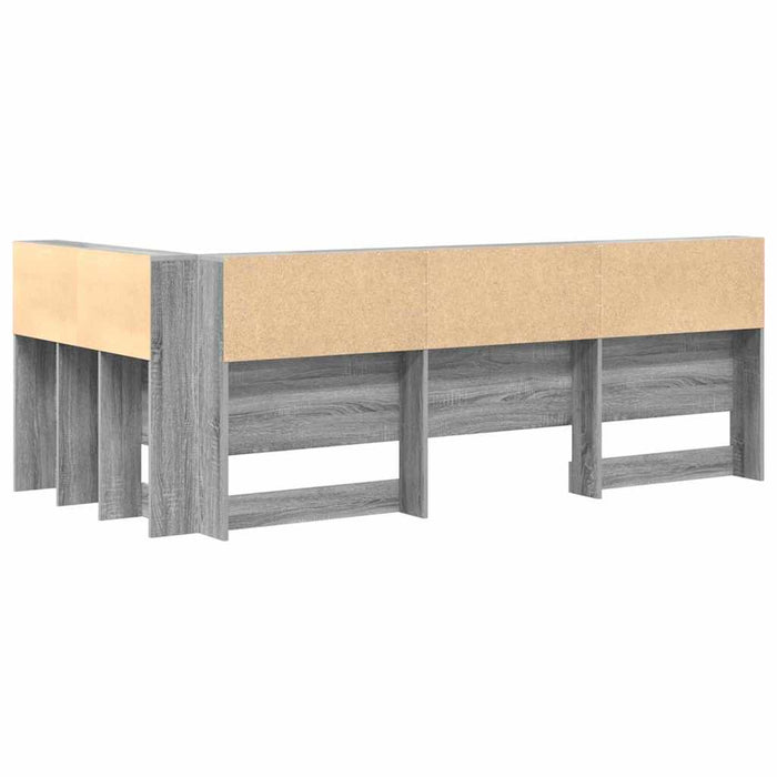 vidaXL Testata contenitore Grigio sonoma 80 cm Legno multistrato