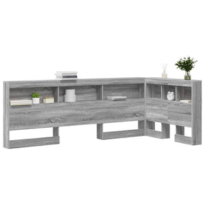 vidaXL Testata contenitore Grigio sonoma 80 cm Legno multistrato