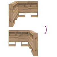 vidaXL Testata contenitore rovere artigianale 80 cm Legno multistrato