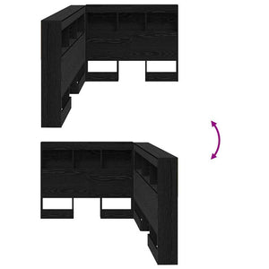 vidaXL Testata contenitore Rovere nero 100 cm Legno multistrato