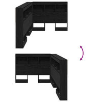 Testata contenitore Rovere nero 100 cm Legno multistrato 3335462