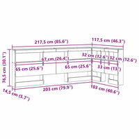 vidaXL Testata contenitore Rovere nero 100 cm Legno multistrato