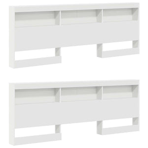 vidaXL Testata contenitore Bianco 200 cm Legno multistrato