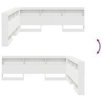 vidaXL Testata contenitore Bianco 200 cm Legno multistrato