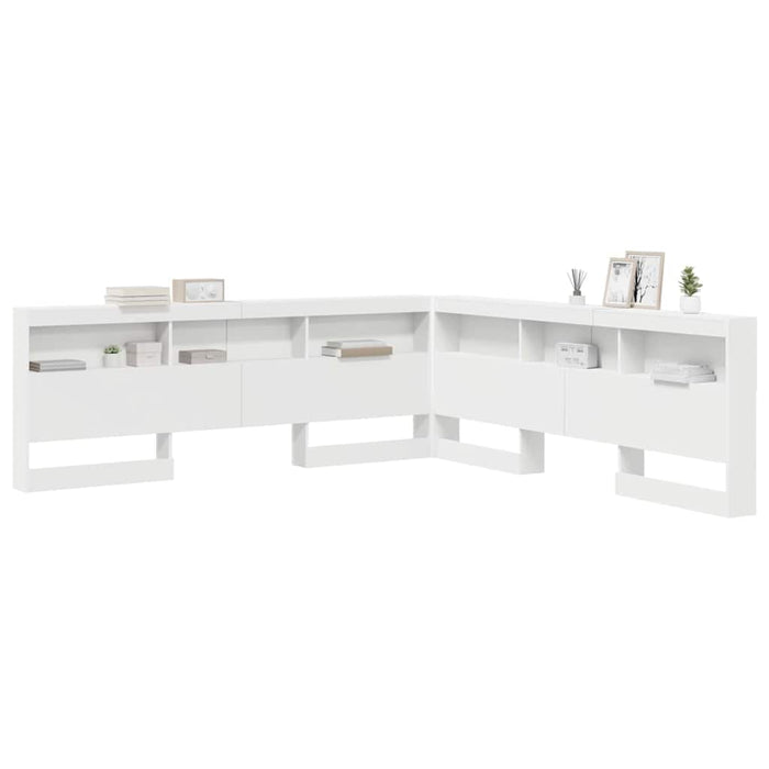 vidaXL Testata contenitore Bianco 200 cm Legno multistrato