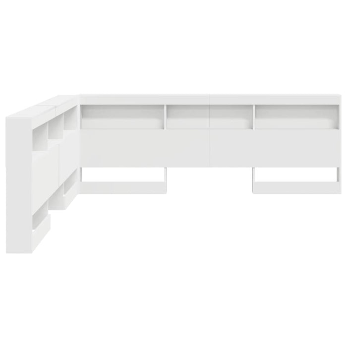 vidaXL Testata contenitore Bianco 200 cm Legno multistrato