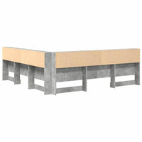 vidaXL Testata contenitore Grigio cemento 200 cm Legno multistrato