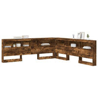 vidaXL Testata contenitore Rovere fumo 200 cm Legno multistrato