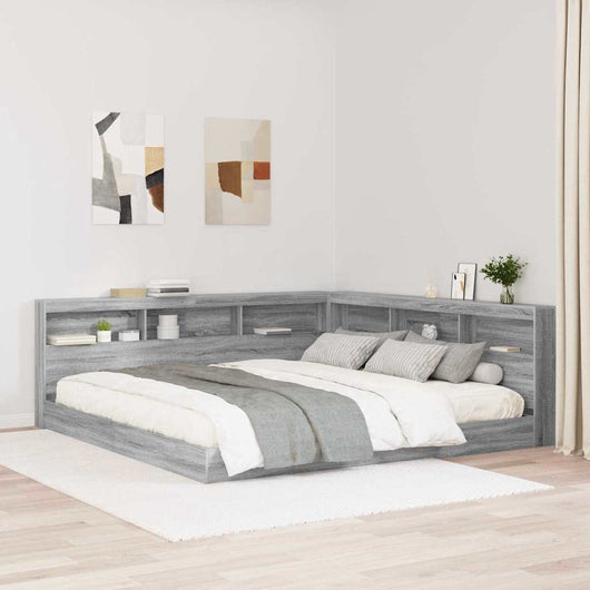 vidaXL Testata contenitore Grigio sonoma 200 cm Legno multistrato