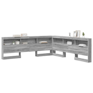 vidaXL Testata contenitore Grigio sonoma 200 cm Legno multistrato