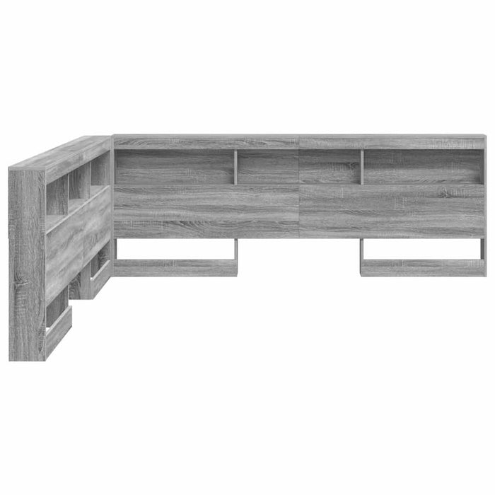 vidaXL Testata contenitore Grigio sonoma 200 cm Legno multistrato